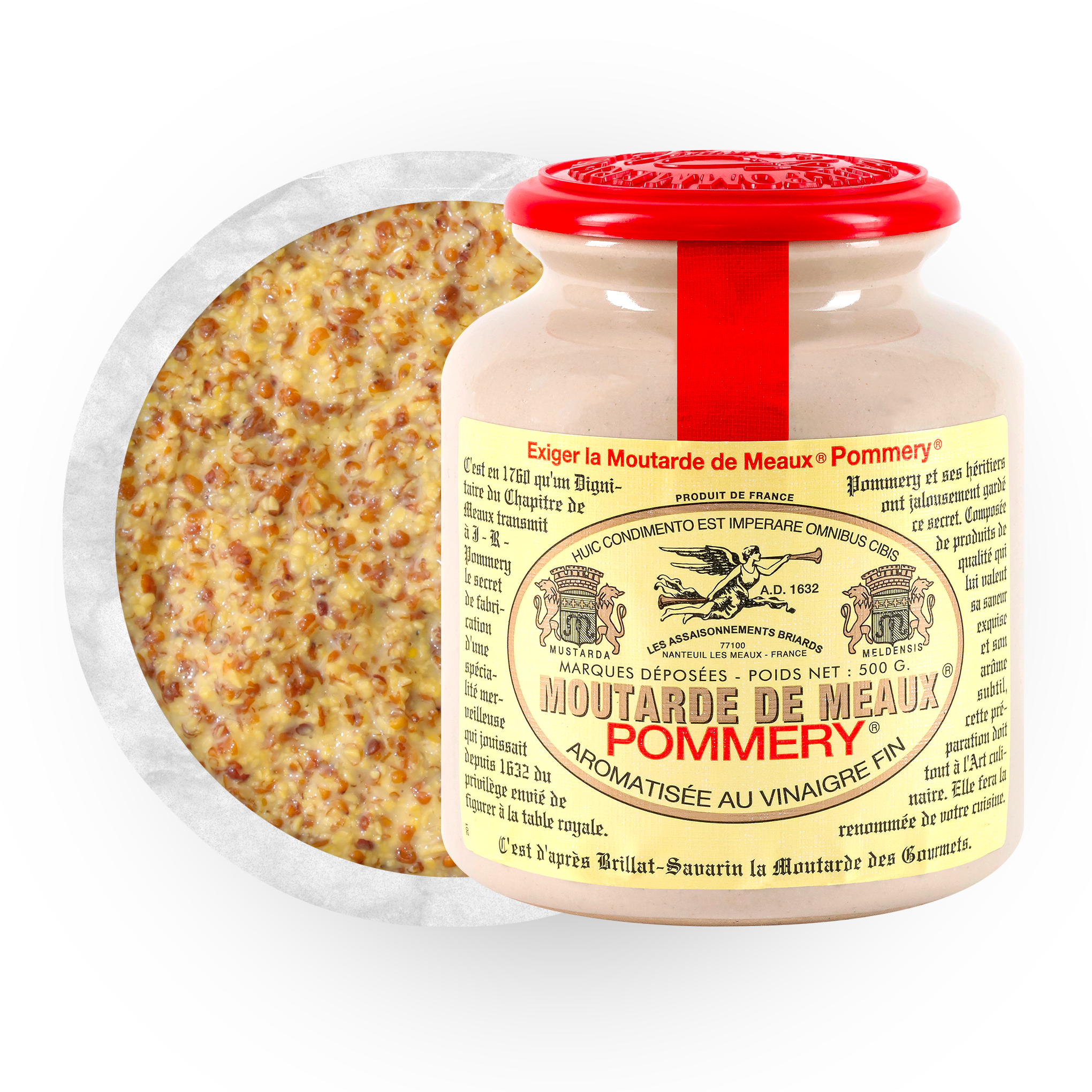 Texture de la Moutarde de Meaux® Pommery® bouchon plastique 500G