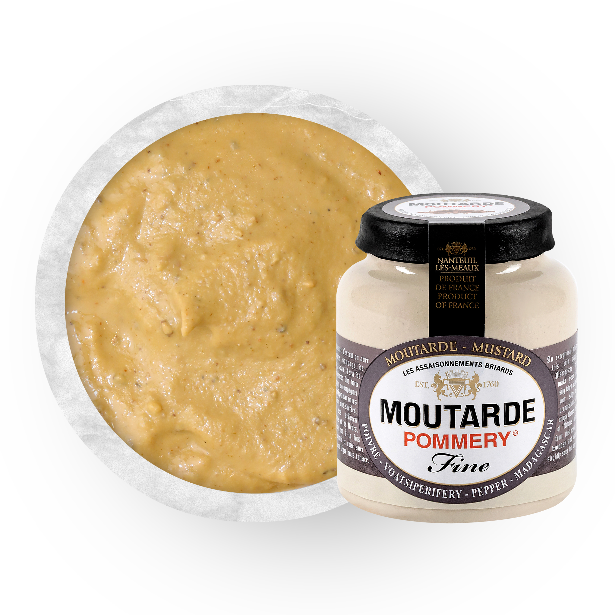 Texture de la Moutarde au poivre Voatsiperifery Pommery® 100g