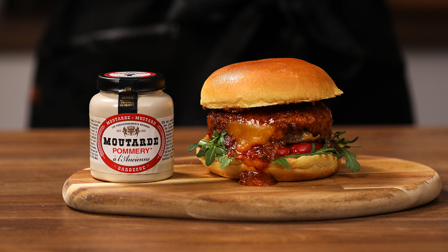 Burger Signature à la moutarde au barbecue Pommery®