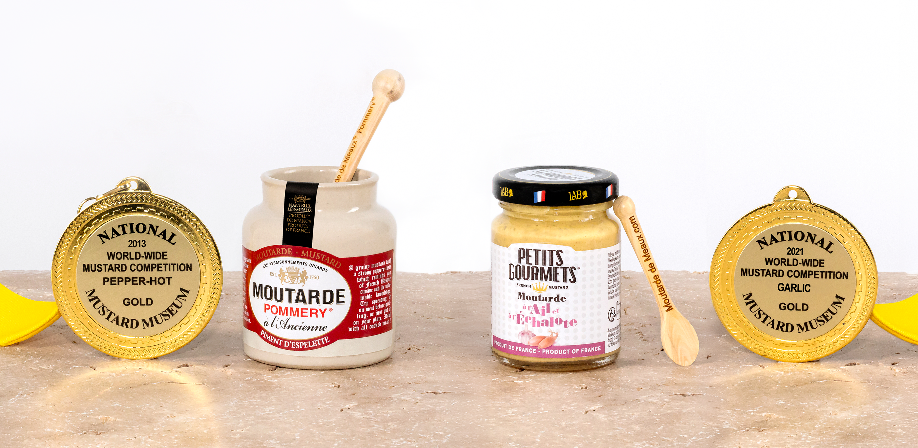 Moutardes primées à la World-Wide Mustard Competition