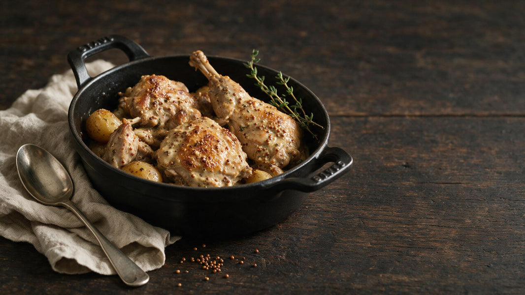 Lapin à la Moutarde de Meaux® Pommery® en cocotte