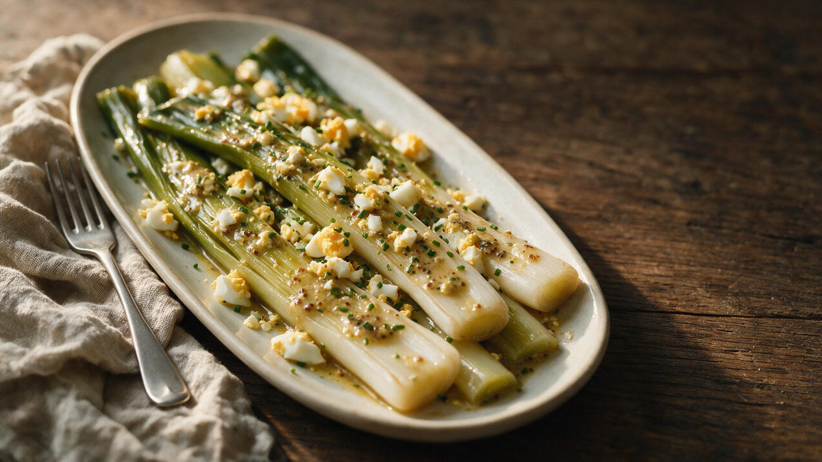 Poireaux vinaigrette à la Moutarde de Dijon Pommery®