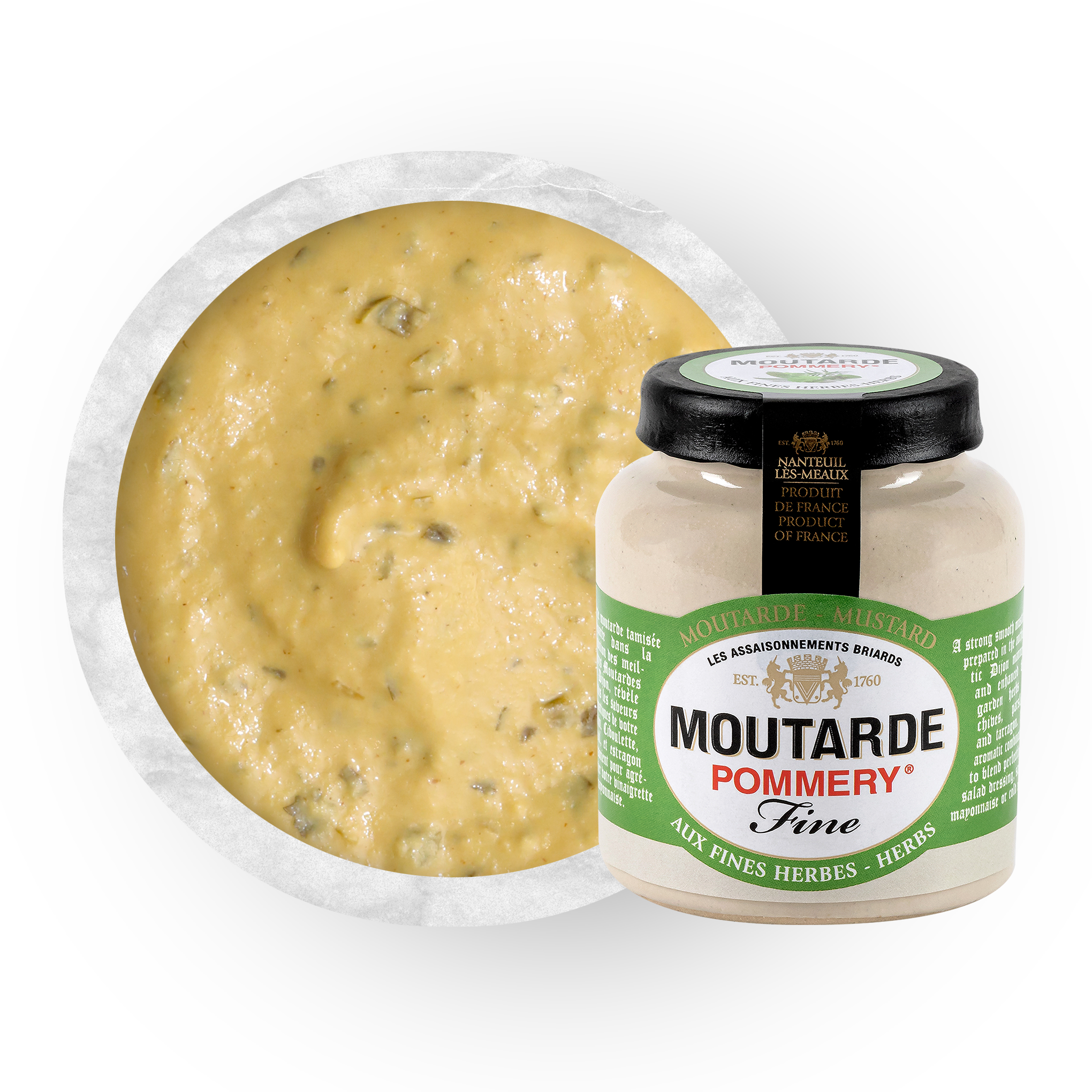 Texture de la Moutarde aux fines herbes Pommery® 100g