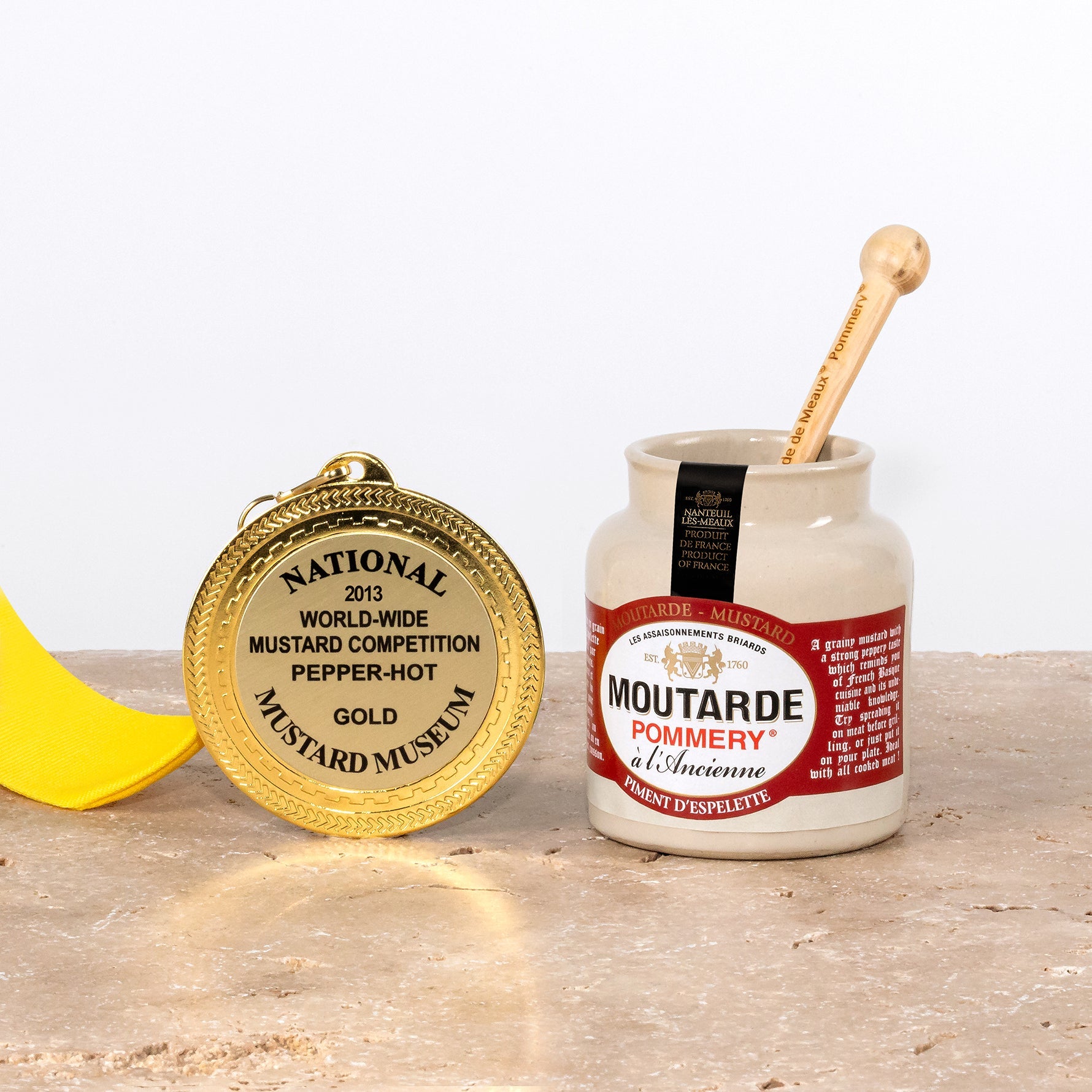 Médaille d'Or Moutarde au piment d'Espelette Pommery® 100g